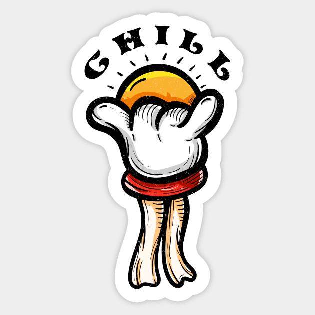 Chill shaka sign Sticker by happymonday